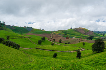 Fototapeta na wymiar Hills in Cartago, Costa Rica