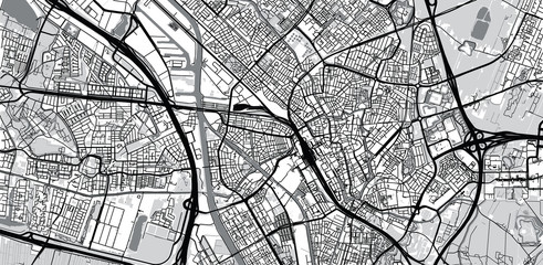 Urban vector city map of Utrecht, The Netherlands