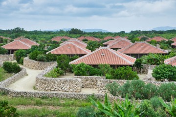 Cityscape of taketomi-island Okinawa, Japan