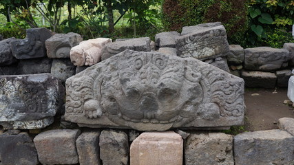 stone lion in the temple