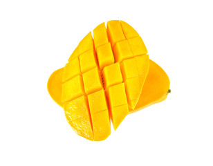 Ripe mango isolated on white background