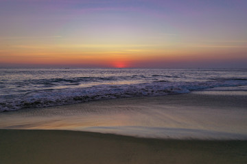 Beautiful sunset in Acapulco's beach