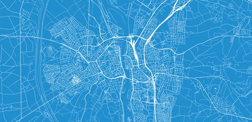Urban vector city map of Maastricht, The Netherlands