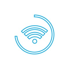 wifi illustration logo free vector