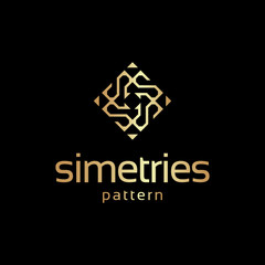 Rhombus pattern with initial s logo Premium Vector