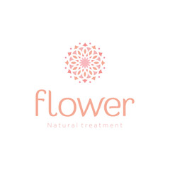 Flower pattern logo Premium Vector design template