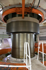 Turbine at Itaipu Dam hydroelectric between Brazil and Paraguay. Itaipu Binational.