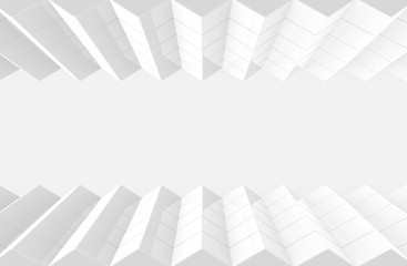 Fototapeta premium 3d rendering. abstract modern art pattern white cube boxes stack wall floor background.