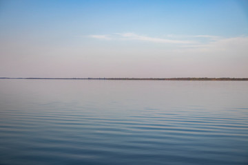 Parana River at Itaipu Dam hydroelectric between Brazil and Paraguay. Itaipu Binational. 
