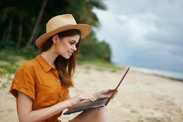 young woman with laptop