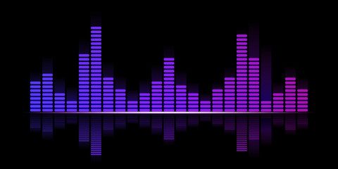 Sound waves. Abstract technology background. Vector wave.