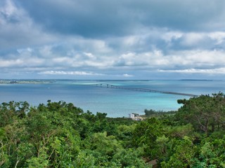 Fototapeta na wymiar Irabu Bridge, Miyako Island, Okinawa Japan