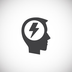 Creativity and inspiration related icon on background for graphic and web design. Creative illustration concept symbol for web or mobile app