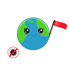 Illustration vector graphic of fight corona virus