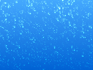 Holiday winter blue background with snow or snowflake for Merry Christmas and Happy New Year. Vector illustration