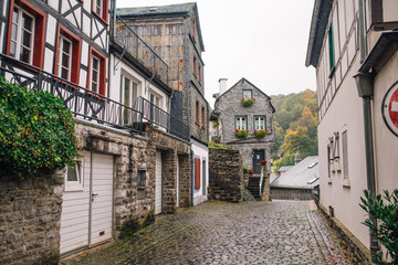 Monschau, Germany beautiful historic houses in a picturesque town