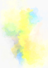 Watercolor painted background. Abstract Illustration wallpaper. Brush stroked painting. 2D Illustration.