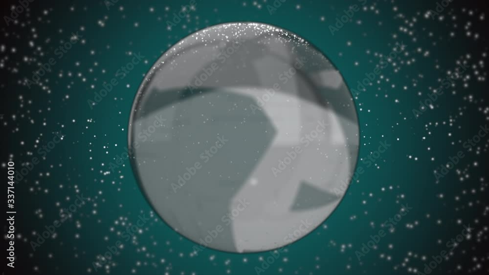 Poster white 3d ball morphing with grey shades in modern seamless loop animated 4k background with small wh