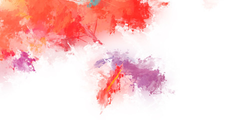 Brushed Painted Abstract Background. Brush stroked painting. Strokes of paint. 2D Illustration.