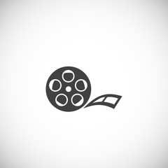 Cinema related icon on background for graphic and web design. Creative illustration concept symbol for web or mobile app