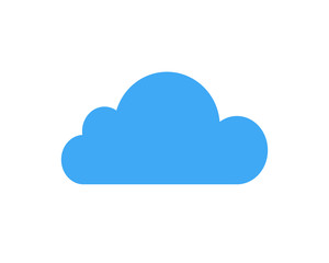 Cloud blue icon flat symbol or vector illustration EPS10.