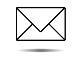Mail icon. Vector technology communication for internet in current.