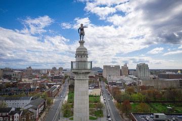 Fototapeta na wymiar Drone Trenton Washington Battle Monument