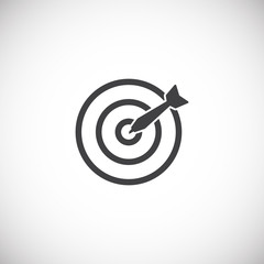 Aim related icon on background for graphic and web design. Creative illustration concept symbol for web or mobile app