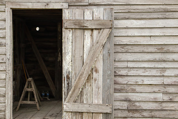 old wooden door