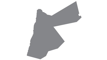 Jordan map with gray tone on  white background,illustration,textured , Symbols of Jordan