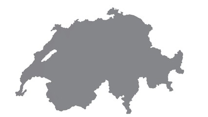 Fototapeta premium Switzerland map with gray tone on white background,illustration,textured , Symbols of Switzerland