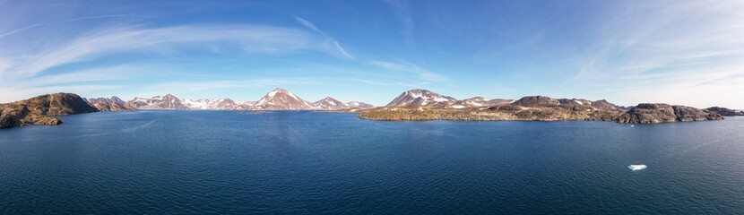 Beautiful Panoramic view of the Kulusuk region, Greenland 