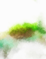 Watercolor painted background. Abstract Illustration wallpaper. Brush stroked painting. 2D Illustration.