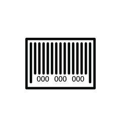 Best Barcode Icon Design , Logo template Emblem Isolated Illustration , Scanning Digital Sale Retail Company , Outline Solid Background White