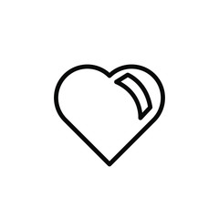 Love Icon Best Vector , Logo Template Design Emblem Isolated Broken Heart Concept Shape , Outline Solid BAckground White
