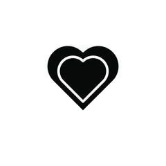 Love Icon Best Vector , Logo Template Design Emblem Isolated Broken Heart Concept Shape , Outline Solid BAckground White
