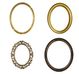 isolated golden antique luxury frame