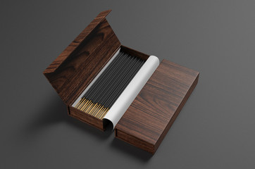 Blank Packaging Incense Stick Paper Box For Branding, 3d render illustration.