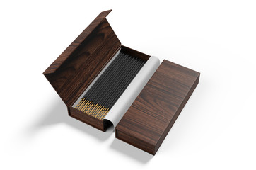 Blank Packaging Incense Stick Paper Box For Branding, 3d render illustration.