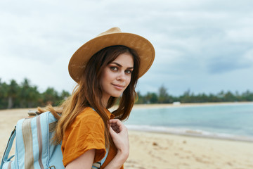 young woman in hat