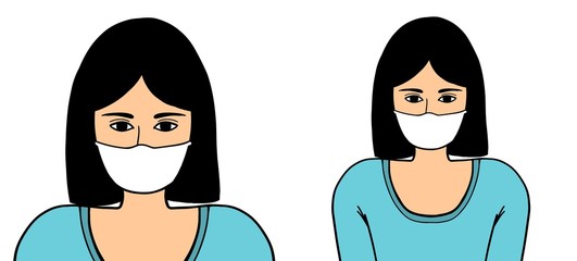 Corona Virus masked girl