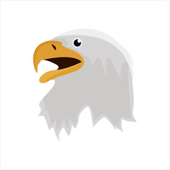 Motorcycle emblem eagle head clip art character illustration