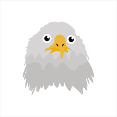 Motorcycle emblem eagle head clip art character illustration