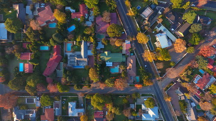 Obraz premium Drone View of South Africa, Johannesburg Neighborhood