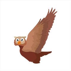 Cute animal owl clip art bird illustration cartoon character