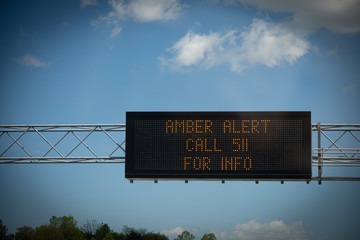 "Amber Alert" Digital Highway Sign