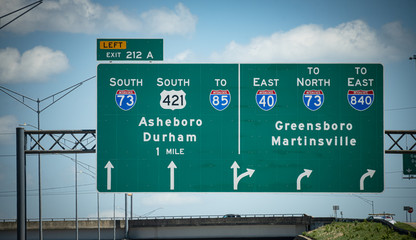 North Carolina Highway Signage