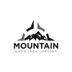 Mountain Compass Logo Icon Design Vector