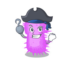 Acinetobacter baumannii cartoon design style as a Pirate with hook hand and a hat