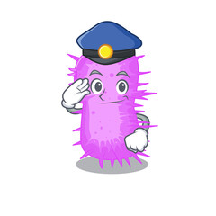 Police officer mascot design of acinetobacter baumannii wearing a hat